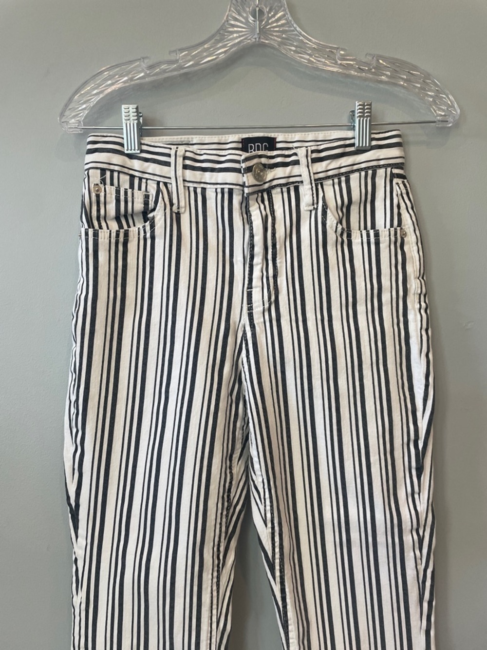 Black and White Vertical Stripe jeans bdg brand like new